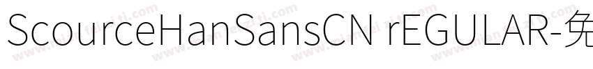 ScourceHanSansCN rEGULAR字体转换